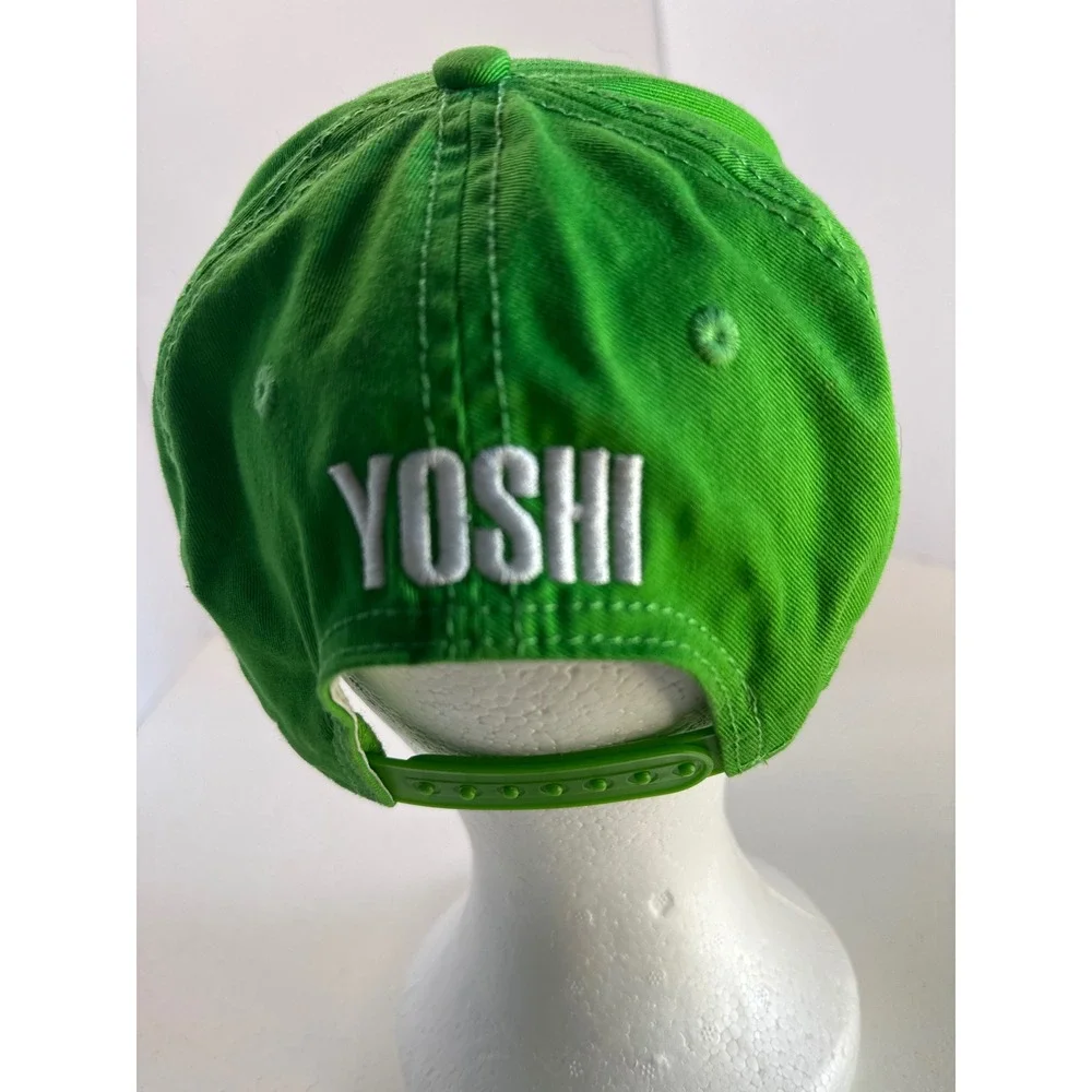 Nintendo Super Mario Yoshi Kids Green Snapback Hat Flat Brim Character Print